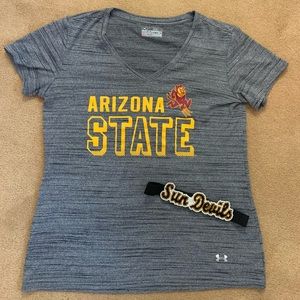 Under Armour Arizona State V-neck shirt and beaded headband